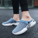 Summer Men Half Slippers Students Wrap Toe Hole Sandals Beach Shoes, 39, 40, 41, 42, 43, 44, 45, 46, 47