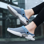 Summer Men Half Slippers Students Wrap Toe Hole Sandals Beach Shoes, 39, 40, 41, 42, 43, 44, 45, 46, 47