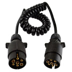 European 7 Pin 12 Volt Car Trailer Connector With Wire, 1101
