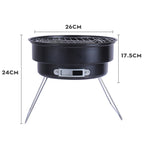 Portable Small Outdoor Folding Round BBQ Grill Wild Camping Cooking Tools, With Storage Bag, No Storage Bag