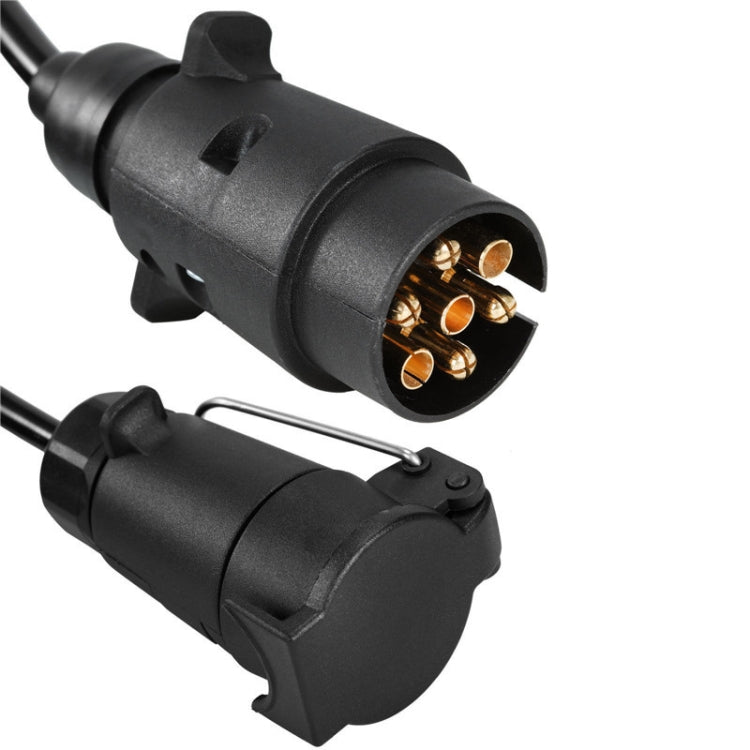 7 Core To 7 Pin Car Trailer Connector With 2m PU Spring Wire, 1122