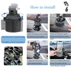 Universal Long Tube 3 Joints Adjustable Car Water Cup Position Cell Phone Holder