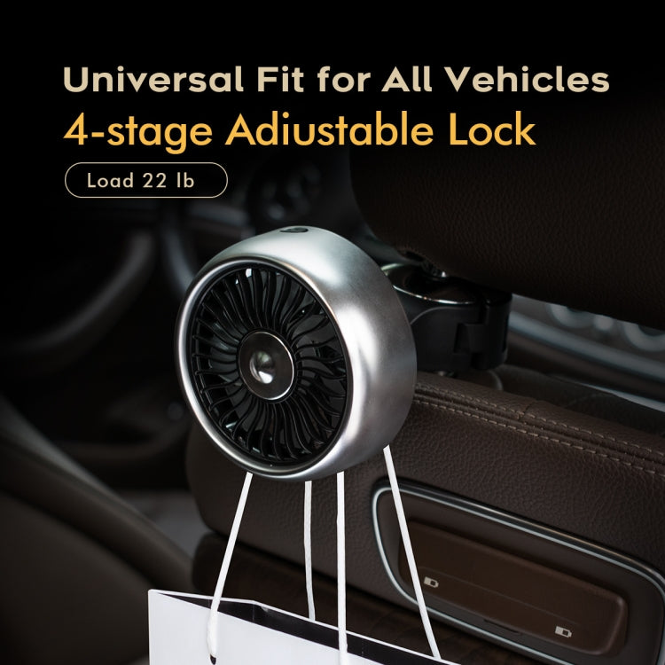 FE052 RGB Color Light USB Plug-in Clip-on Car Rear Seat Headrest Fan