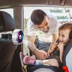 FE052 RGB Color Light USB Plug-in Clip-on Car Rear Seat Headrest Fan
