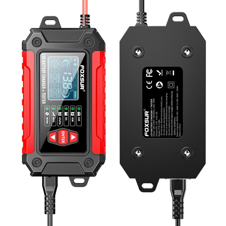 FOXSUR Cars Motorcycles 12V Lithium Cattery Charger With Battery Detection, US Plug, EU Plug, UK Plug, AU Plug, JP Plug
