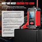 FOXSUR Cars Motorcycles 12V Lithium Cattery Charger With Battery Detection, US Plug, EU Plug, UK Plug, AU Plug, JP Plug