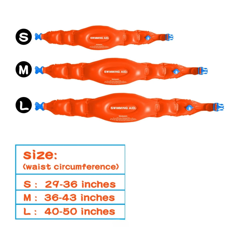 Swimming Auxiliary Belt Inflatable High Buoyancy Floaties for Swim Learning Beginners, 3 In 1 Kit, L, M, S