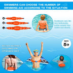 Swimming Auxiliary Belt Inflatable High Buoyancy Floaties for Swim Learning Beginners, 3 In 1 Kit, L, M, S