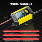 FOXSUR Cars Motorcycles 12V Lithium Cattery Charger With Battery Detection, US Plug, EU Plug, UK Plug, AU Plug