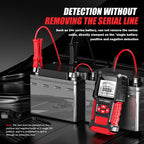 FOXSUR Automobile Motorcycle Battery Voltage Capacity Tester, Red