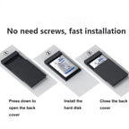 Blueendless MR23S 2.5-inch SATA Mobile Hard Disk Enclosure Tool-free Laptop External SSD, USB3.0, Type-C