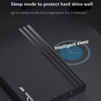 Blueendless MR23S 2.5-inch SATA Mobile Hard Disk Enclosure Tool-free Laptop External SSD, USB3.0, Type-C