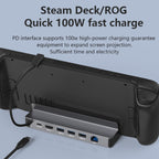 For Steam Deck/ROG Blueendless DS601 Type-C Game Console Base HUB Docking Station, 6-in-1 DS601