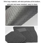 4pcs /Set Universal Car Foot Mats PVC Flocking Pads, Black, Beige, Gray