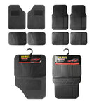 4pcs/Set Car PVC Anti-slip Waterproof Durable Floor Mats, Square, Stripes