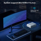 HYSTOU P09B-J4125-4L 8GB DDR4+128GB SSD Industrial Computer Soft Route From 2.5G Multi -Network HTPC Server Mini Console, With EU Adapter, With US Adapter, With UK Adapter