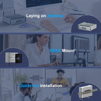 HYSTOU P09B-J4125-4L 8GB DDR4+128GB SSD Industrial Computer Soft Route From 2.5G Multi -Network HTPC Server Mini Console, With EU Adapter, With US Adapter, With UK Adapter