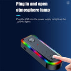 Q3 2-in-1 RGB Light Bluetooth Audio Receiver Launcher Car Audio Adapter, Q3