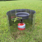 AOTU AT6344-1 10pcs /Set Outdoor Camping With Pins Aluminum Stove Windshield