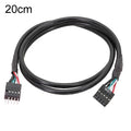 Motherboard 9Pin USB2.0 Extension Cable 26AWG Double Shielded Cord, 20cm, 30cm, 50cm, 60cm