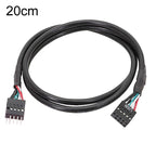 Motherboard 9Pin USB2.0 Extension Cable 26AWG Double Shielded Cord, 20cm, 30cm, 50cm, 60cm