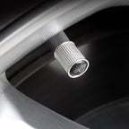 4pcs /Set Zinc Alloy Car Tire Modified Valve Cap, Black, Silver