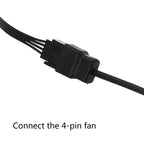 DC5521 Power Adapter To 12V Computer Case 4Pin Fan Cable, DC5521 To 12V 4Pin