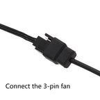 DC5521 Power Adapter To 12V Computer Case 4Pin Fan Cable, DC5521 To 12V 4Pin
