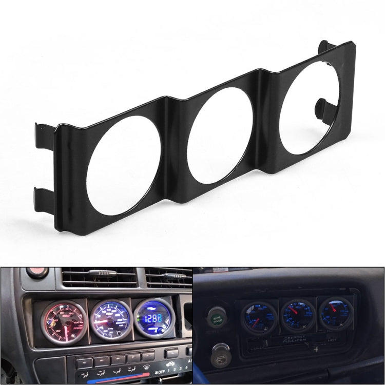 Car Modified Instrument Rack Three-hole Universal Car Radio Card Slot, 52mm