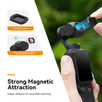 For DJI Pocket 3 TELESIN S5-FLT-03 Magnetic Suction Filter Set CPL+ND16+ND64+ND256
