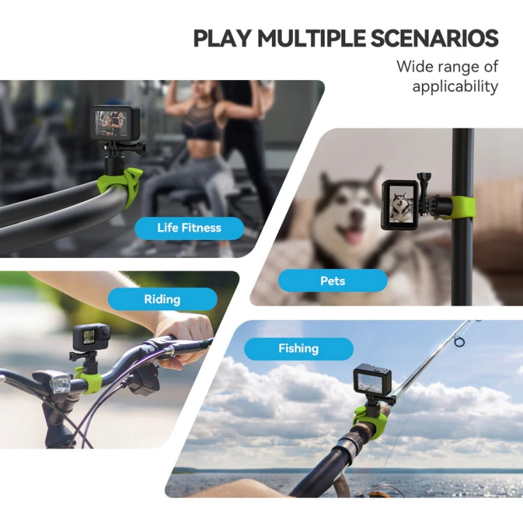 TELESIN TLQ-005 Elastic Quick Release Stand Multi-functional Fixed Silicone Strap Accessories, Quick Release Black, Quick Release Grey, Quick Release Green