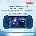 POWKIDDY X55 Game Console 5.5 Inch 1280 X 720 IPS Screen RK3566 Linux System Open-Source Retro Video Player, 16GB+64GB, 16GB+128GB, 16GB+256GB