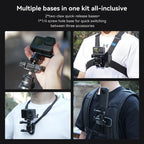 TELESIN CQM-001 Universal Magnetic Quick Release Adapter Kit For Sports Cameras, Magnetic Quick Release Adapter Kit