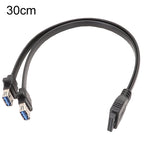 Motherboard USB3.0 Panel Cable Front 19Pin To Dual-Port A Female Data Flat Cable, 30cm, 50cm, 80cm