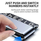 Metal Hidden Temporary Parking Number Plate Ornaments, Single Number Gray, Single Number Silver, Dual Number Gray, Dual Number Silver