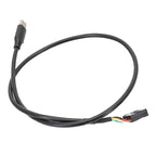 Motherboard USB 9Pin To Type-C Straight Data Double Shielded Cable, 50cm Straight
