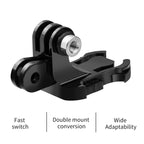 TELESIN GP-MTB-T02-BK Sports Camera Double Head J-Buckle Backpack Quick Release Conversion Accessory, J-Buckle