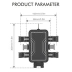 Motorcycle Bicycle Outdoor Cycling Navigation Phone Holder, Rearview Mirror Bracket, Handlebage Bracket