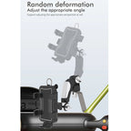 Motorcycle Bicycle Outdoor Cycling Navigation Phone Holder, Rearview Mirror Bracket, Handlebage Bracket