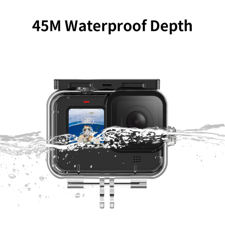 TELESIN GP-WTP-901 45m Diving Shell, For GoPro HERO12 Black / HERO11 Black / HERO10 Black / HERO9 Black, Single Shell, Shell+Filter Set
