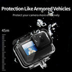 TELESIN GP-WTP-901 45m Diving Shell, For GoPro HERO12 Black / HERO11 Black / HERO10 Black / HERO9 Black, Single Shell, Shell+Filter Set