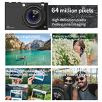 High-Definition CCD Digital Camera 64 Million WiFi Card Camera, Black, White, Black + Microphone/Fill Light/Headphone Cable, White + Microphone/Fill Light/Headphone Cable, Black + Fill Light, White + Fill Light, Black + Microphone, White + Microphone  ...