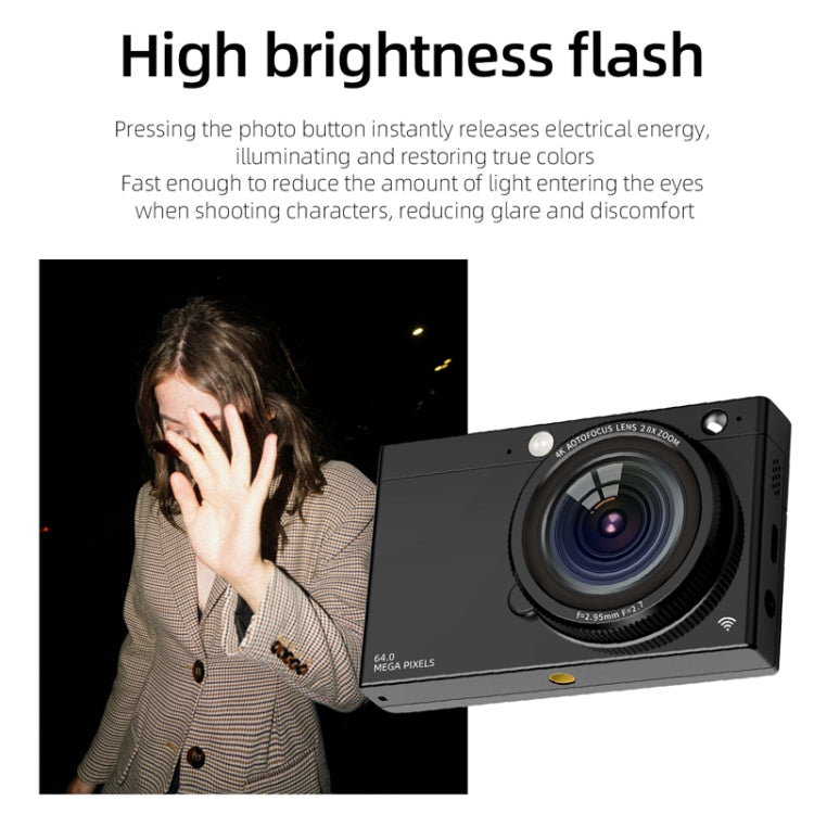 High-Definition CCD Digital Camera 64 Million WiFi Card Camera, Black, White, Black + Microphone/Fill Light/Headphone Cable, White + Microphone/Fill Light/Headphone Cable, Black + Fill Light, White + Fill Light, Black + Microphone, White + Microphone  ...