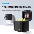 TELESIN GP-BCG-901 Storage Battery Charging Box For GoPro HERO12 Black / HERO11 Black / HERO10 Black / HERO9 Black, GP-BCG-901