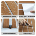 Yacht RV Modification Imitation Teak Floor EVA Anti-slip Mat, 240x45x0.6cm, 240x60x0.6cm, 240x90x0.6cm, 240x120x0.6cm