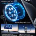 Center Console 360 Rotating Magnetic Car Phone Holder Zinc Alloy Automotive Navigation Bracket, Magnetic Holder