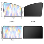Colorful Titanium Silver Magnetic Car Sun Protection Sunshade Curtain, Driver Seat, Passenger Seat, Back Seat