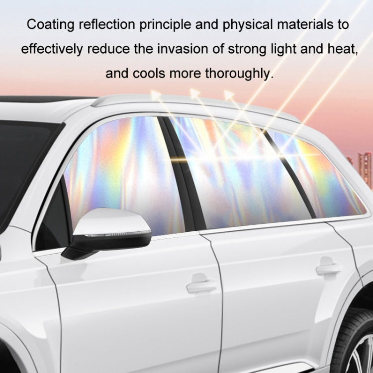 Colorful Titanium Silver Magnetic Car Sun Protection Sunshade Curtain, Driver Seat, Passenger Seat, Back Seat