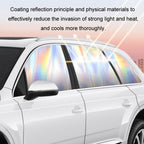 Colorful Titanium Silver Magnetic Car Sun Protection Sunshade Curtain, Driver Seat, Passenger Seat, Back Seat
