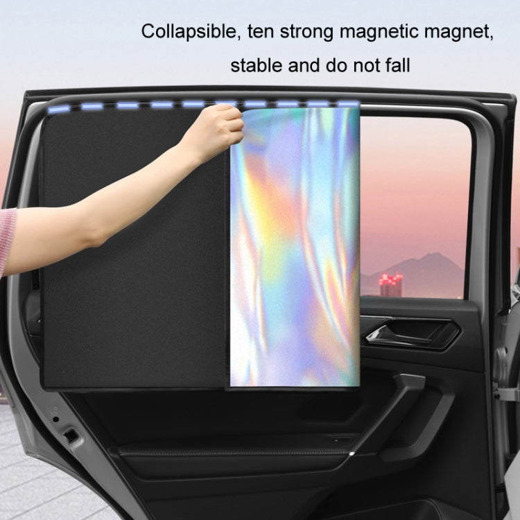 Colorful Titanium Silver Magnetic Car Sun Protection Sunshade Curtain, Driver Seat, Passenger Seat, Back Seat